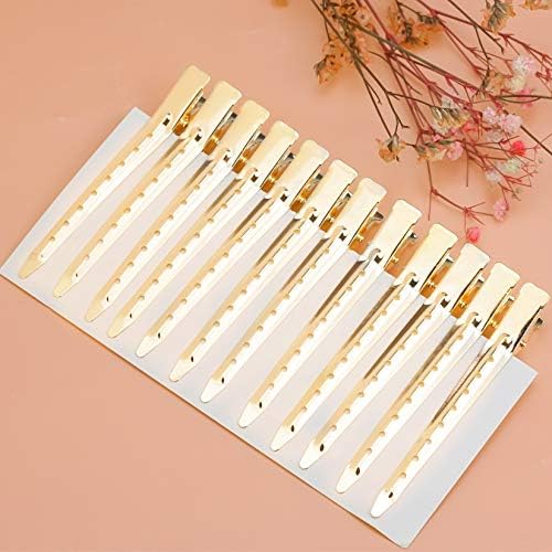Bantoye 24 Packs Duck Bill Clips 3.35 Inch Metal Alligator Clip, Gold - Image 4
