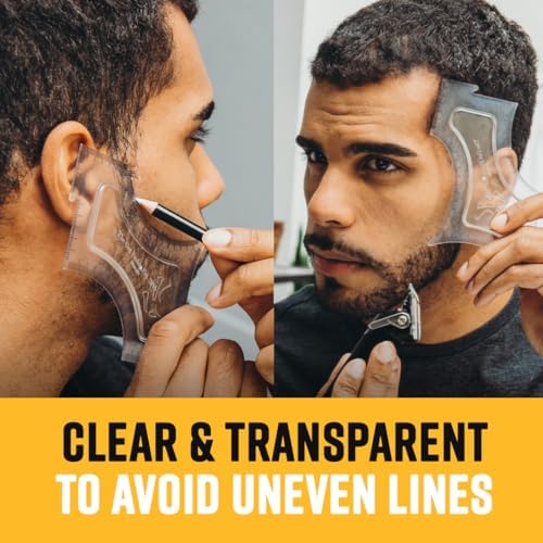 The Cut Buddy Original Shaping Tool, Clear Beard and Hairline Template with Bonus Tracer Pencil, As Seen on Shark Tank - Image 3