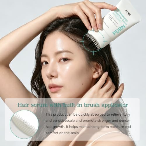 Hydrating Massage Brush Hair Serum with PDRN,Nourishing Scalp Ampoule - Image 5