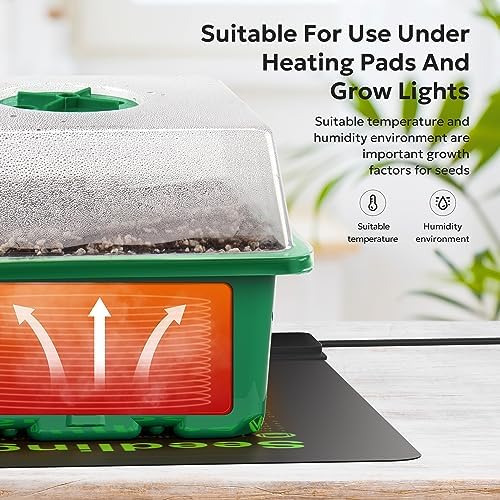 MIXC 10 Pack Seed Starter Tray, 120Cell Stater Kit with Humidity Dome Green - Image 2