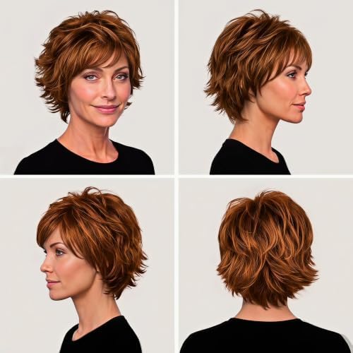 Raquel Welch Women's All-Over-Layers Short Brown Wig, VOLTAGE - Image 4