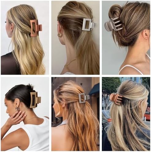 SMKSL 12 Pcs Hair Claw Clips for Women & Girls 3 Styles Hair Accessories - Image 7