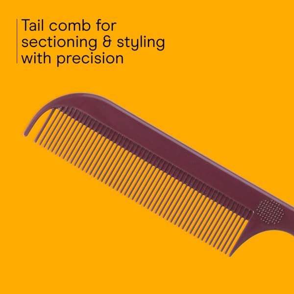 Conair Slick Back Tail Comb Set, 3-Pack with Fine Tooth Tail Comb, Edge Brush, and Smoothing Brush for Teasing, Parting, and Smoothing Sleek Hair Styles, Control Hair Flyaways - Image 5