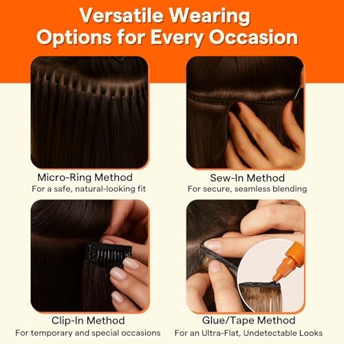 Full Shine Sew In Weft Hair Extensions Human Hair for Women 20 Inch 80g - Image 5
