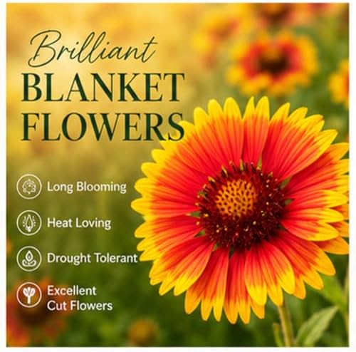 Blanketflower Gaillardia Seeds (Gaillardia aristata) – 500+ Non-GMO Heirloom Seeds by Isla’s Garden Seeds, Vibrant Perennial Wildflowers, Attracts Butterflies & Bees, Drought-Tolerant & Easy to Grow - Image 2
