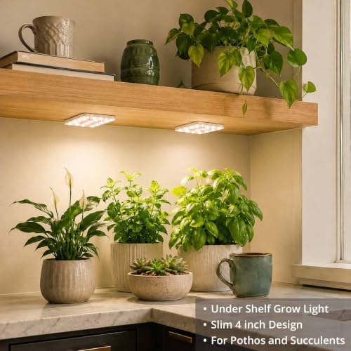 Wall Mounted Grow Light for Indoor Plants, Full Spectrum, 2-Pack - Image 4
