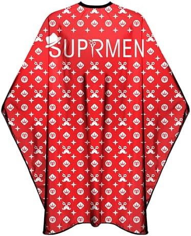 Barber Capes for Men Professional Haircut Capes with Snaps Salon Capes for Stylist -63"*56"(Red) by LxrEcksto