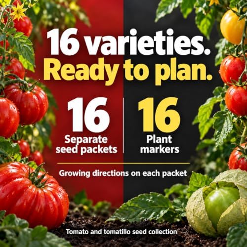 Gardeners Basics 16 Variety Tomato and Tomatillo Seeds for Planting - Image 4