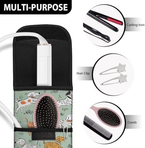 Dachshund Flat Iron Case Heat Resistant Travel Bag Water-resistant Neoprene Curling Iron Holder Flat Iron Curling Wand Travel Cover Case Bag Pouch for Outdoor Travel - Image 7