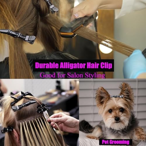 30 Pcs Alligator Hair Clip for Styling Sectioning - Salon Hair Clip for Thick Hair, Plastic Hair Styling Clip with Wide Teeth & Double-Hinged Design (Multicolored) - Image 4