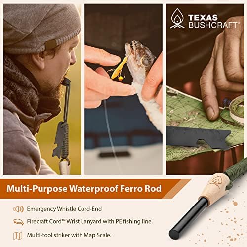 Fire Starter - 3/8" Thick Ferro Rod with Striker and Paracord Wrist Lanyard – Waterproof Flint Fire Steel Survival Lighter for Your Camping, Hiking and Backpacking Gear - Image 6