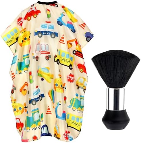 FEBSNOW Kids Haircut Cape, Professional Barber Cape with Neck Duster Brush by HOMECRAFTBEAUTYBABY