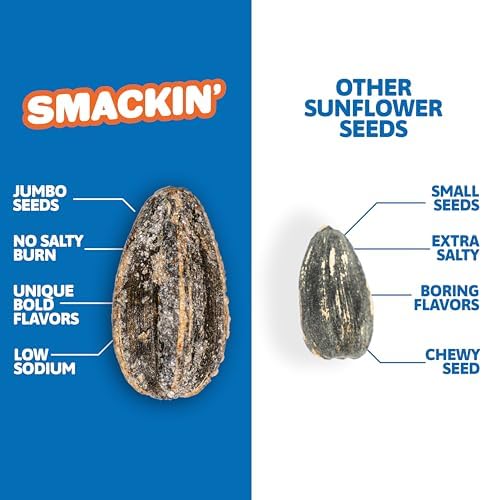 SMACKIN' Sunflower Seeds, Roasted Jumbo Small-Batch, American Made - Maple Brown Sugar. 1.5oz bags (6 Pack) - Image 5