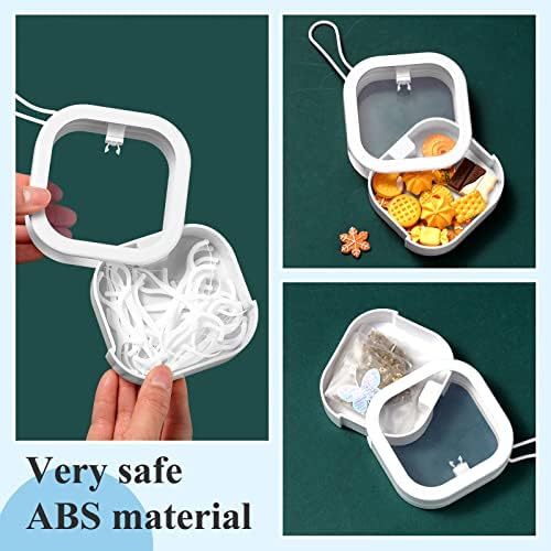 Kathfly 2 Pack Hair Tie Organizer Portable Hairband Holder Portable Hair Accessories Organizer Hanging Storage Container for Cotton Swab Bobby Pin Small Items on Desktop(White) - Image 5