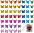 50 Pieces Assorted Color Butterfly Hair Clips, Beautiful Mini Butterfly Hair Clips Hair Accessories for Women and Girls (50 Pack Transparent color) by Ruocce