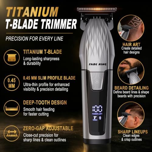FADEKING Professional Hair Clippers for Men, 3-in-1 Grooming Kit - Image 5