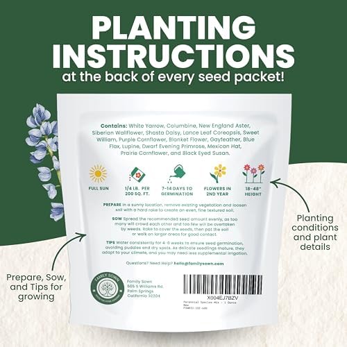 Perennial Species Mix - Large 1 Ounce Packet - 15,000 Flower Seeds for Planting - Wildflower Mix - Image 4