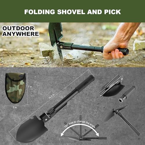 Gifts for Men Christmas Survival Kit and First Aid kit, Emergency Supplies Camping Accessories with Upgraded Molle Bag for Outdoor Adventure Camping Hiking Hunting - Image 3