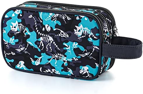 Kids Toiletry Bag for Boys, Travel Toiletry Bag for Little Young Boys Waterproof Hanging Wash Bag Toddler Traveling Toiletries, Dinosaur Black by Vipdeal