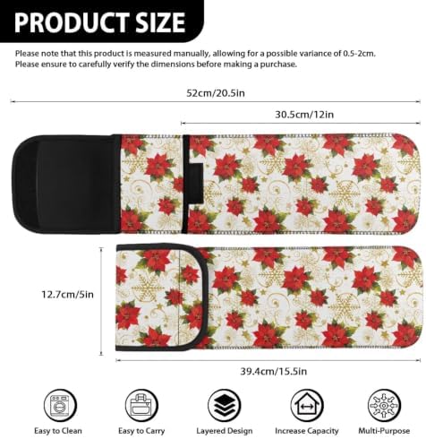 Flashideas Christmas Snowflakes Curling Iron Holder Heat Resistant Neoprene Curling Iron Cover Bag with Pocket Curling Iron Organizers and Storage for Hair Straightener, Curling Iron, Flat Iron - Image 6