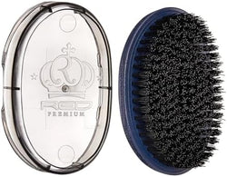 Red by Kiss Premium Pocket Wave Brush Hard – Bow Wow Curved Palm Brush for 360 Waves, High Density Hard Bristles for Coarse or Long Hair, Travel Cover, Ideal for Wolfing & Durag Use by REDbyKISS