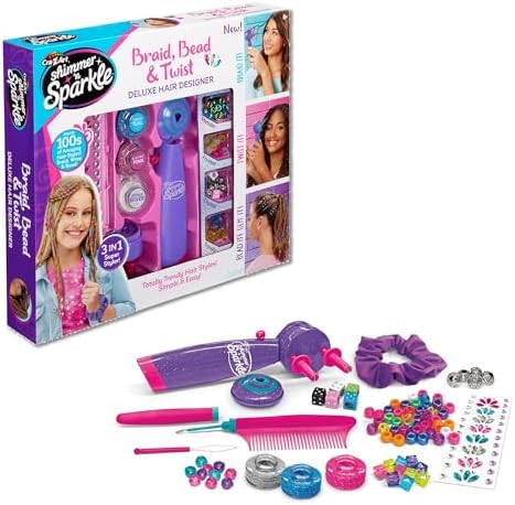 Cra-Z-Art Shimmer 'n Sparkle Braid, Bead & Twist Deluxe Hair Designer by Cra-Z-Art