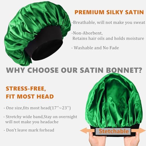 Bonnet for Men Satin Hair Bonnet for Sleeping Women Silk Hair Sleep Cap - Image 4