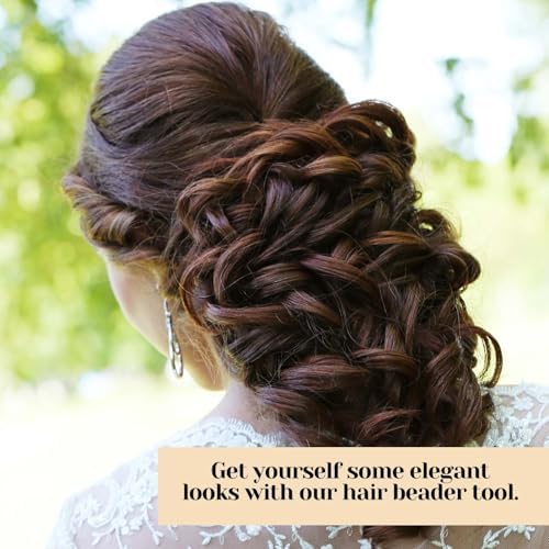 12PCS Hair Beader Tool for Hair Braids, Loading Beads on Hair Braids Beader Tool Quick Automatic Beads Loader Black Hair Bead Maker Threading Applicator Set for Hair Tail Ponytail Styling Maker - Image 5