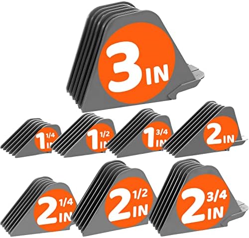 Mega Hair Clipper Guards, 8pcs Gray, Fits Most Wahl Full Size Hair Clippers (3 Inch 8pcs) by AFANSOCLUB