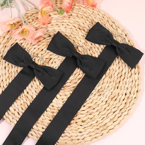 3 PCS Bow Holder for Girls Hair Bows, Ribbon Hair Clip Oraganizer Hair Barrettes Storage for Women,Wall Hanging Alligator Clip Hair Accessories Organizer Bedroom College Dorm Decor (Black-3pcs) - Image 7