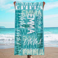JML Personalized Beach Towel with Name, Custom Beach Towel with Name, Customized Microfiber Pool Towel, Quick Dry & Absorbent Swim Towel for Adult,Anniversary, Birthday, Summer Holiday,Vacation by JML