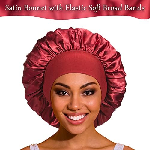 ROYBENS Satin Bonnet Hair Bonnet for Sleeping, Cute Sleep Bonnets for Women - Image 2