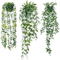 Sggvecsy Fake Hanging Plants 3 Pack Artificial Eucalyptus Fake Potted Greenery Faux Eucalyptus Mandala Vine Pea Pod for Home Indoor Outdoor Wall Garden Wedding Decor by Sggvecsy
