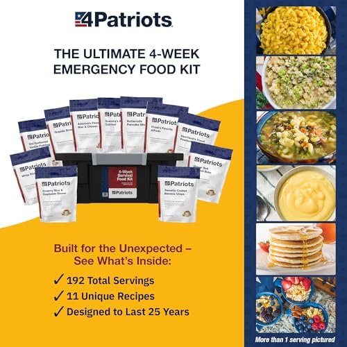 4Patriots 4-Week Survival Food Kit: Emergency Food Supply Designed to Last 25 Years, 192 Servings - Image 2