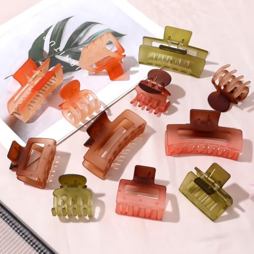 SMKSL 12 Pcs Hair Claw Clips for Women & Girls 3 Styles Hair Accessories - Image 3