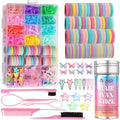 Hair Accessories for Girls, 1350P Colorful Hair Ties with 44P Hair Clips by SYGY