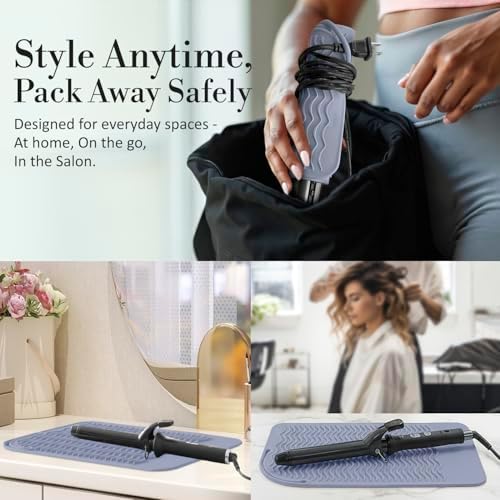 Large Vanity Mat, Heat Resistant Mat for Hair Tools, Vanity Décor - Image 6