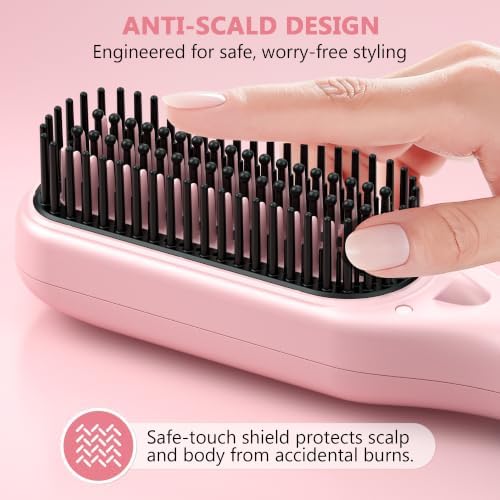 Hair Straightener Brush,Steam Ionic Straightening Brush for Women - Image 5