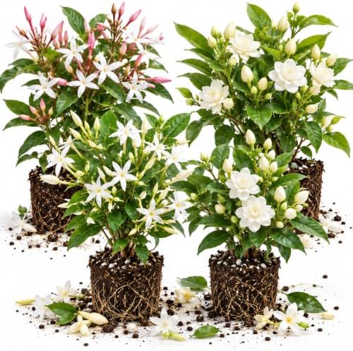 Random Jasmine Vine Live Plant, Patio Container Flower, 4-7 Inches by UIOTER