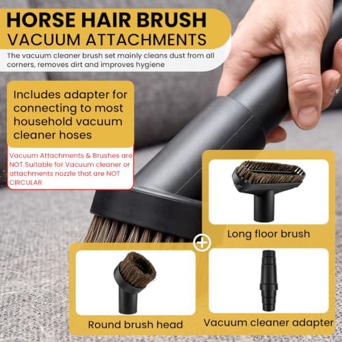 3Pcs Horse Hair Vacuum Brush Attachment Set - Image 2