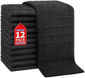 Salon Towels, 12 Pack Black Microfiber Hair Towel, 16 x 27 Inches by HOMERHYME