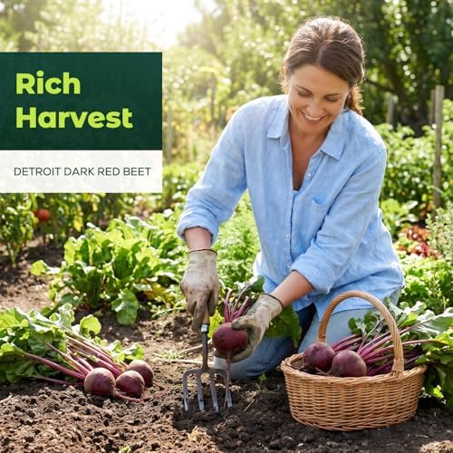 Detroit Dark Red Beet Seeds – 600 Heirloom Seeds for Planting, Open-Pollinated Garden Vegetable Root Seeds for Home Gardens - Image 5