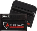 ROLOWAY Small Fireproof Bag (5 x 8 inches), Non-itchy Fireproof Money Bag for Cash, Valuables, Passport, Currency & Keys (2-Pack Black) by ROLOWAY