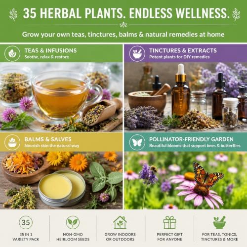 35 Herb Seeds Variety Pack, 16,400+ Non-GMO Heirloom Seeds for Planting - Image 2