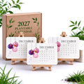 2027 Plantable Seed Calendar with Stand, Eco Wildflower Desk Planner Gift by CRAFFBASE