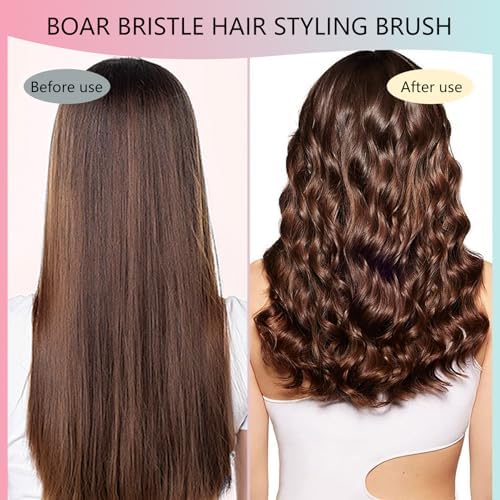 Curly Hair Brush : Curl Defining Brush for Curls Waves Coils Define Volumize Detangle Women Curls Reduce Hair Pulling Frizz Cat ears styling Beige - Image 4