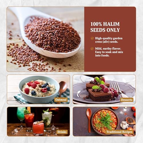Halim Seeds 8 oz – Garden Cress Seed for Eating – Aliv Seeds – Premium Garden Cress for Eating, Drinks & Daily Use – By Yogi’s Gift® - Image 5