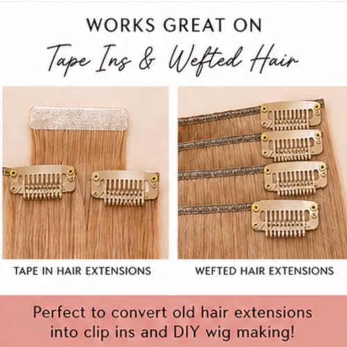 Snap On Wig Clips 16 pieces Blonde - Image 2