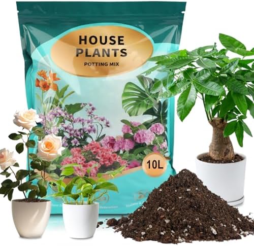 Potting Soil Mix 10qt for Indoor Plants, Organic Houseplant Soil Well Draining Dirt Ready to Use, Fit for House Plant Like Pothos, Philodendron, Monstera, African Violet by Omitgoter