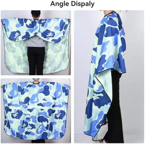 Professional Hair Cutting Cape Waterproof Barber Cape for Men Polyester Hair Styling Cape with Elastic Neckline - Image 5